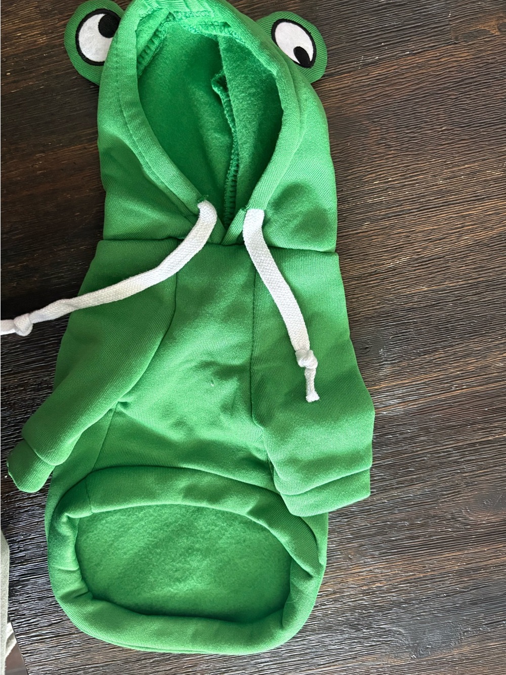 Green Frog Hoodie Dog Sweatshirt, Cozy Pet Hoodie